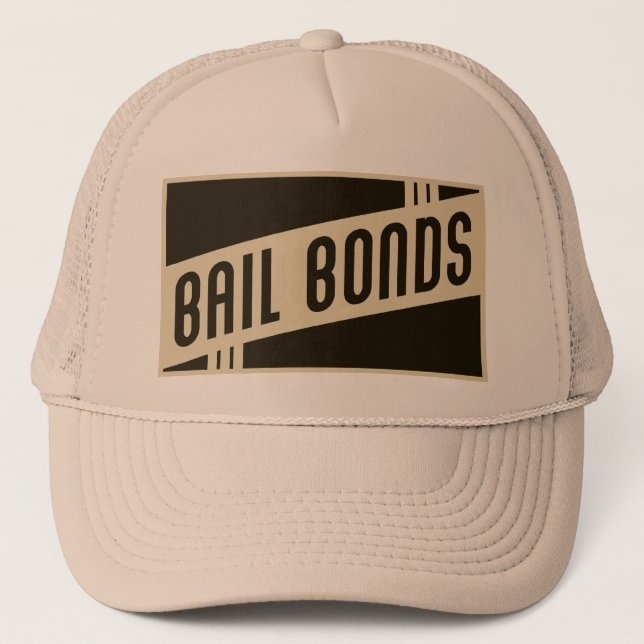 retro bail bonds trucker hat (Front)