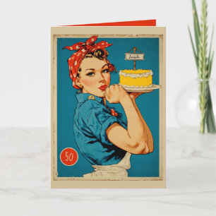 Retro Baker Pin-Up  Card