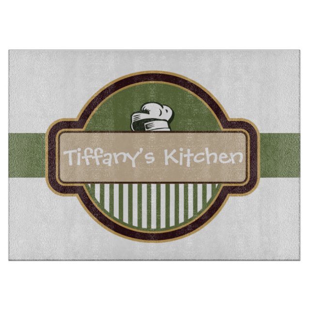 Retro Bakers Hat Cutting Board (Front)