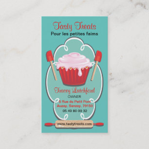 Retro bakery business cards