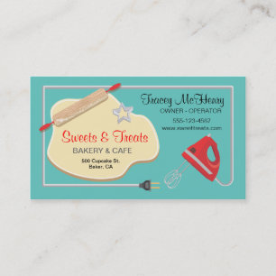 Retro Bakery Cookie Business card No Back