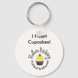 Retro Bakery I Heart Cupcakes Key Chain! Keychain