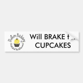 Retro Bakery Will BRAKE for CUPCAKES bumper sticke Sticker