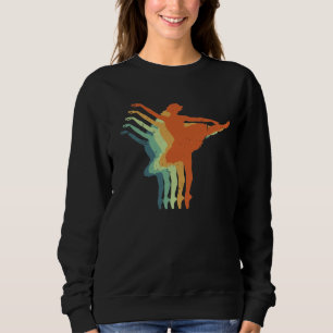 Retro Ballerina Dancer Womens Ballet Lover Gift Sweatshirt