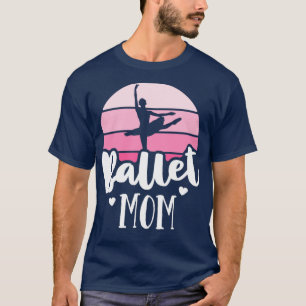 Retro Ballet Mom Pink Ballerina Shirt Vintage Danc