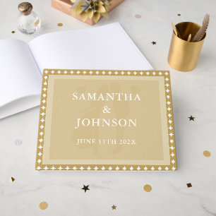 Retro Ballroom Vintage Ivory Wedding Guest Book