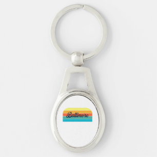Retro Baltimore Keychain