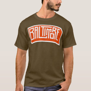 Retro Baltimore Orange Artistic Word Mark Tet T-Shirt