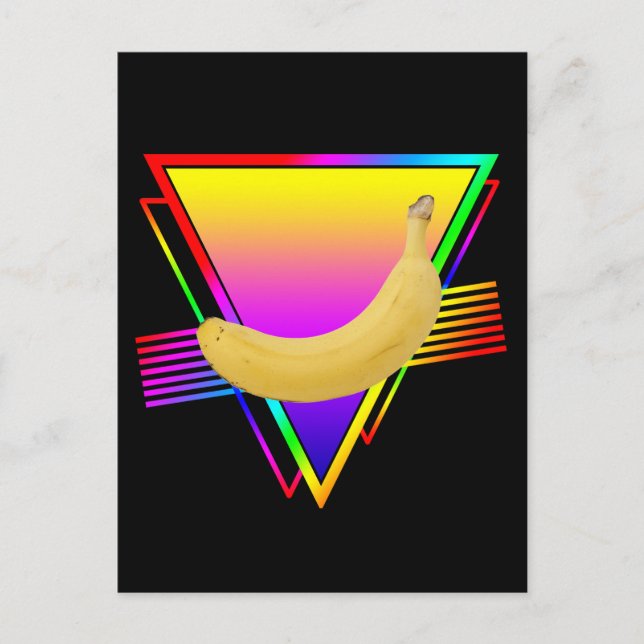 Retro Banana Fruit Postcard (Front)