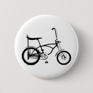 Retro Banana Seat Bike 2 Inch Round Button