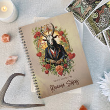 Retro Baphomet Coeurs Vintages Rose Tarot Journal