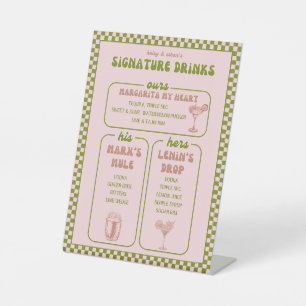 Retro Bar Menu Pedestal Sign