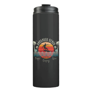 Retro Barbados Beach Thermal Tumbler