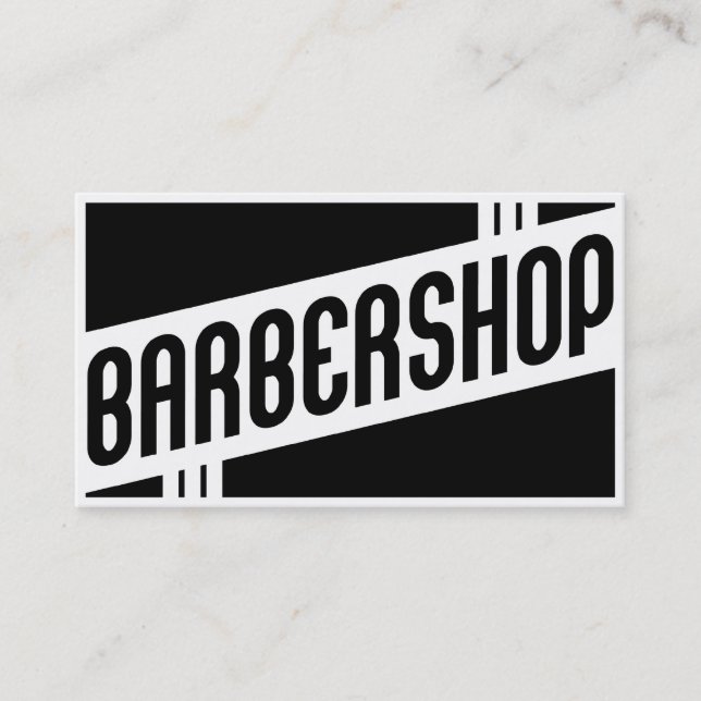 retro barbershop loyalty program card (Front)