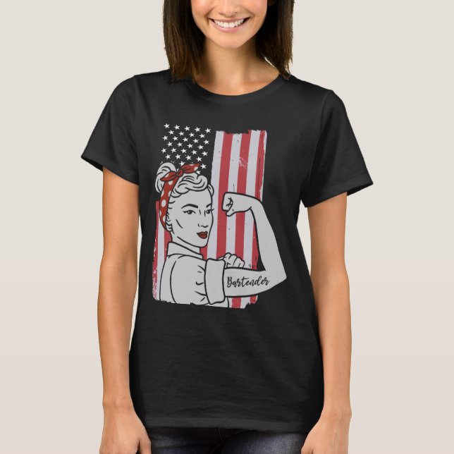 Retro Bartending Saying  Mixologist Barkeeper & Ba T-Shirt (Front)