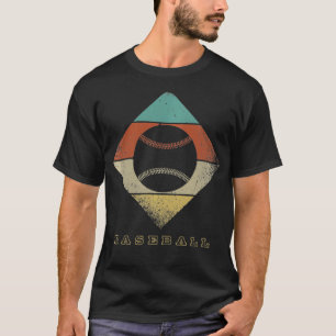 Retro Baseball 1960's 1970's Style Baseball Pullov T-Shirt