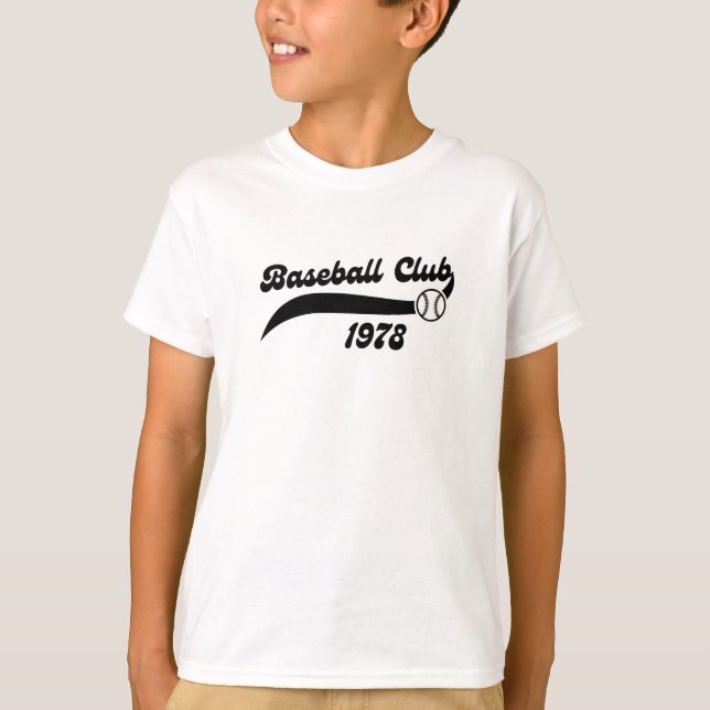 Retro Baseball Club T-Shirt Design  (Front)