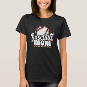 Retro Baseball Mom Sport Mom For Mother s Day T-Shirt