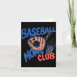Retro baseball moms club iced coffee sports mom card
