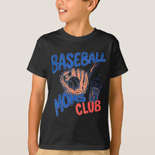 Retro baseball moms club iced coffee sports mom T-Shirt