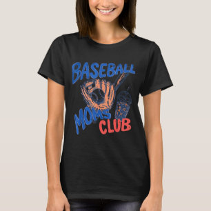 Retro Baseball Moms Club Iced Coffee Srts Mom T-Shirt