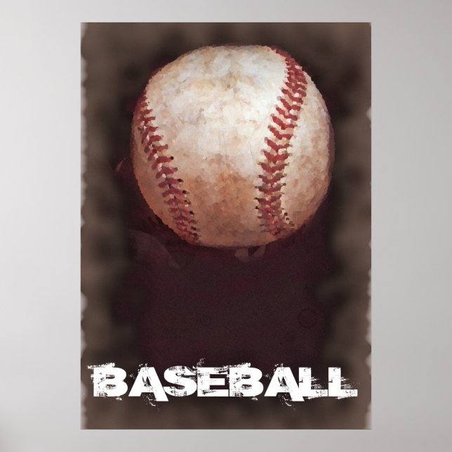 Retro Baseball Motivational Poster (Front)
