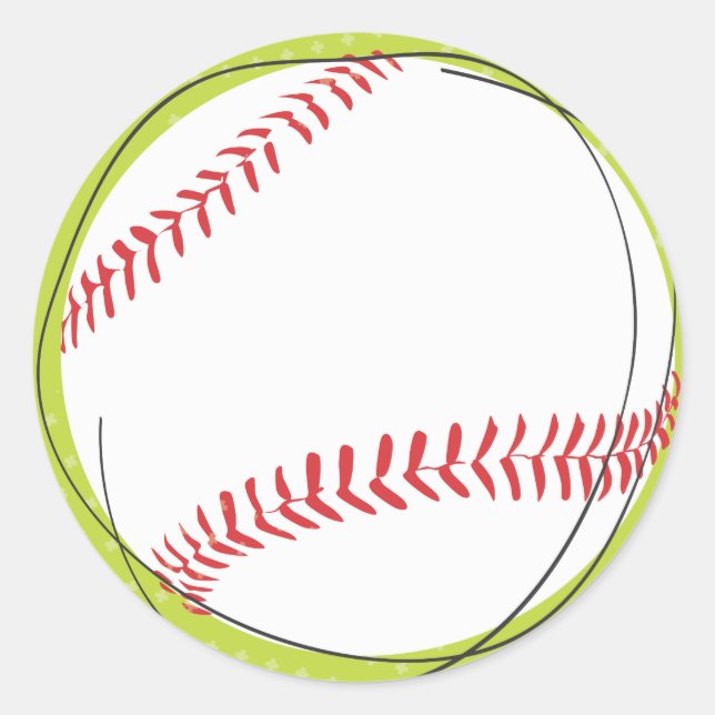 Retro Baseball Return Address Sticker Seal (Front)