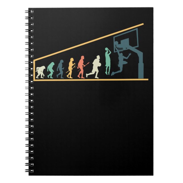 Retro Basketball Evolution Notebook (Front)