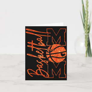 Retro basketball mom mama basketball game day card