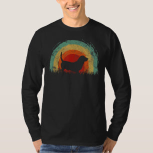 Retro Bassador Vintage Rainbow Dog Men Women T-Shirt