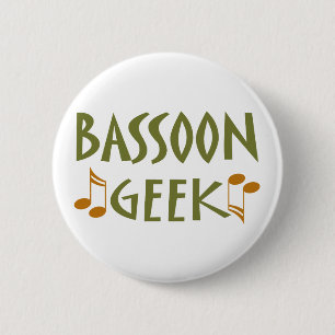 Retro Bassoon Geek Design 2 Inch Round Button
