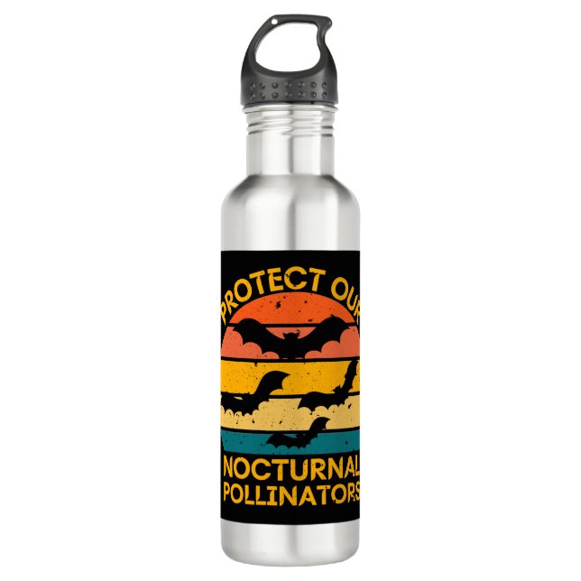 Retro Bat Vintage Spooky 710 Ml Water Bottle (Front)
