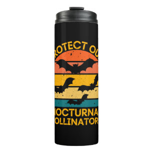 Retro Bat Vintage Spooky Thermal Tumbler