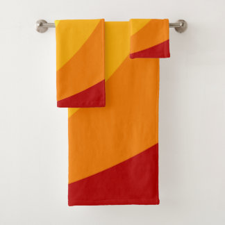 Retro Bath Towels- Beach Tropical Summer Colours Bath Towel Set