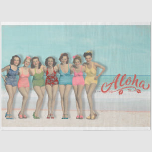 Retro Bathing Beauties Decoupage Tissue Paper
