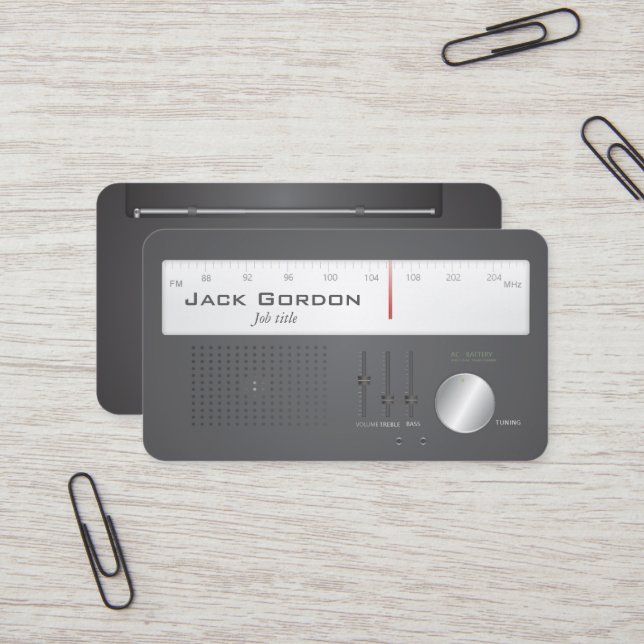 Retro battery radio business card (Front/Back In Situ)