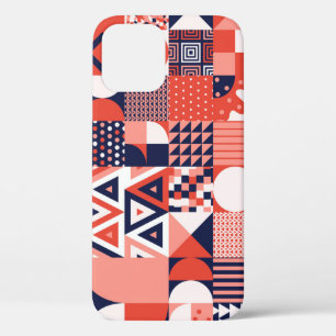 Retro Bauhaus design, colourful geometric. iPhone 12 Case