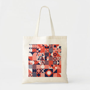 Retro Bauhaus design, colourful geometric. Tote Bag