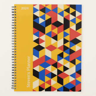 Retro Bauhaus Geometric Personalized Planner