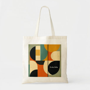 Retro Bauhaus Inspired Circle Aesthetics Tote Bag
