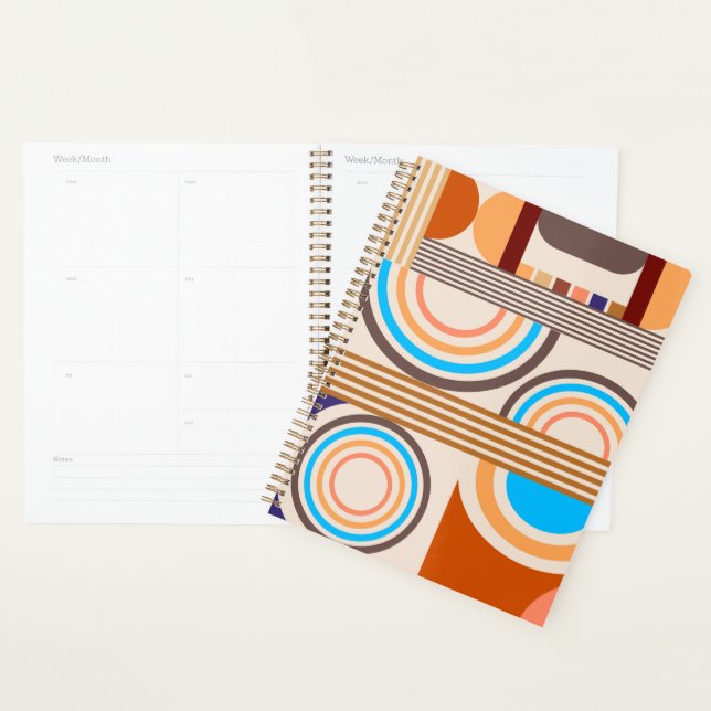 Retro Bauhaus Pattern  Planner (Display)