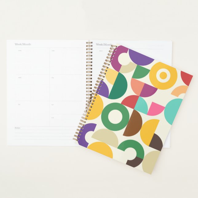 Retro Bauhaus Pattern  Planner (Display)