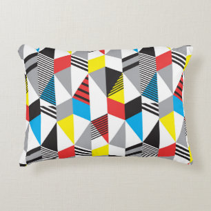 Retro Bauhaus Style: Seamless Abstract Accent Pillow