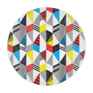 Retro Bauhaus Style: Seamless Abstract Cutting Board