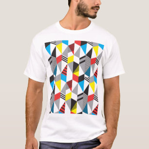 Retro Bauhaus Style: Seamless Abstract T-Shirt