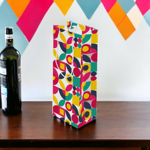 Retro Bauhaus Wine Gift Bag