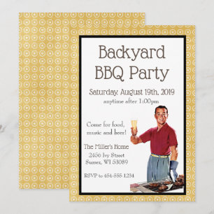 Retro BBQ Party Invitation