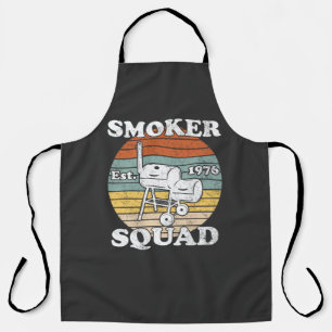 Retro BBQ Smoker Squad Est.1976 T-Shirt Apron