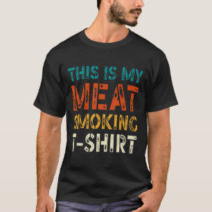 Retro Bbq Smoker Vintage Us Flag This Is My Meat S T-Shirt