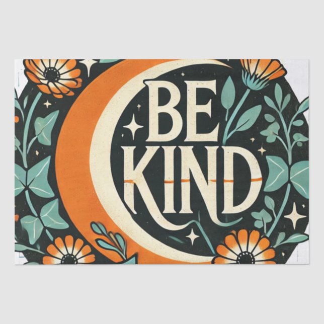 Retro Be Kind                                      Tissue Paper (Front)